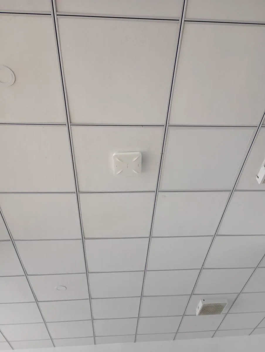 TKWIT ceiling-mounted Wi-Fi access point installation at a commercial site in Sri Lanka